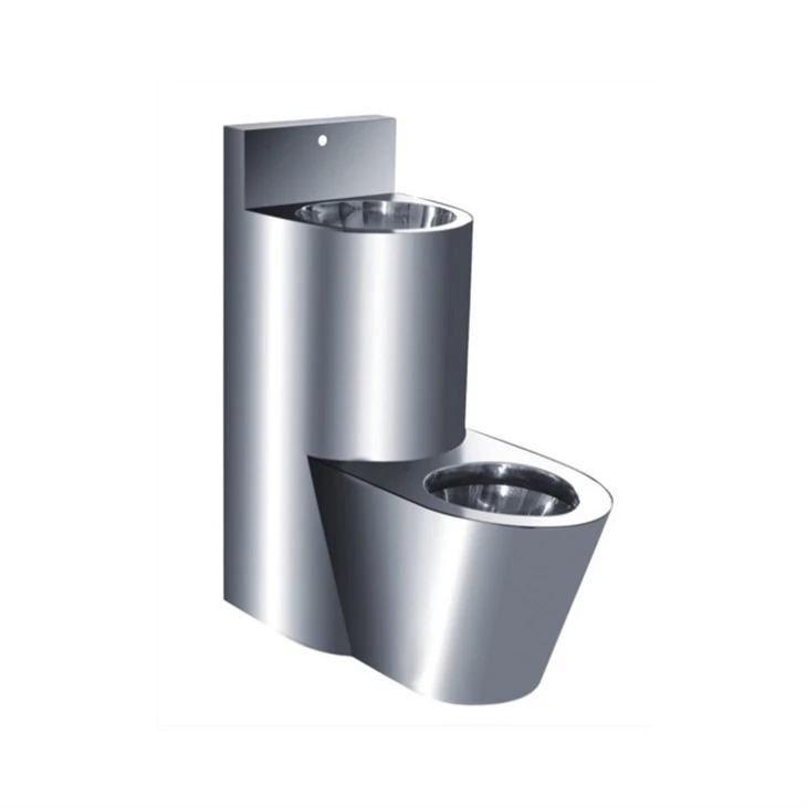 Stainless Steel Vandal-proof Combination Floor Standing Toilet